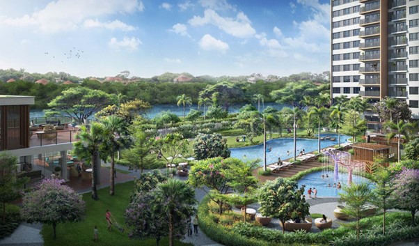 Những dự án có lối kiến trúc xanh như dự án Palm City thu hút đông đảo sự quan tâm