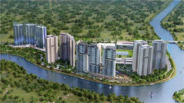 Toàn cảnh dự án khu đô thị Vườn Nhiệt Đới Palm City quận 2