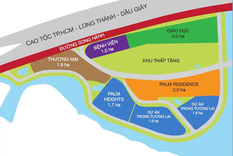 Dự án nhà ở liền thổ Palm Residence có vị trí đắc địa tại Quận 2