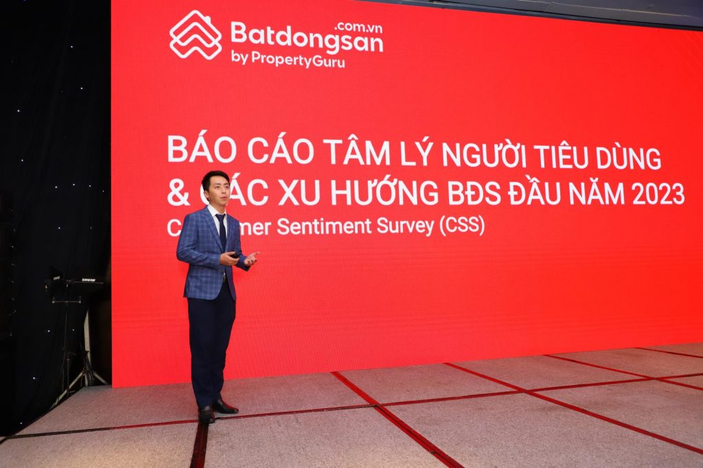 Ông Lê Bảo Long – Giám đốc Chiến lược Batdongsan.com.vn trình bày Báo cáo CSS